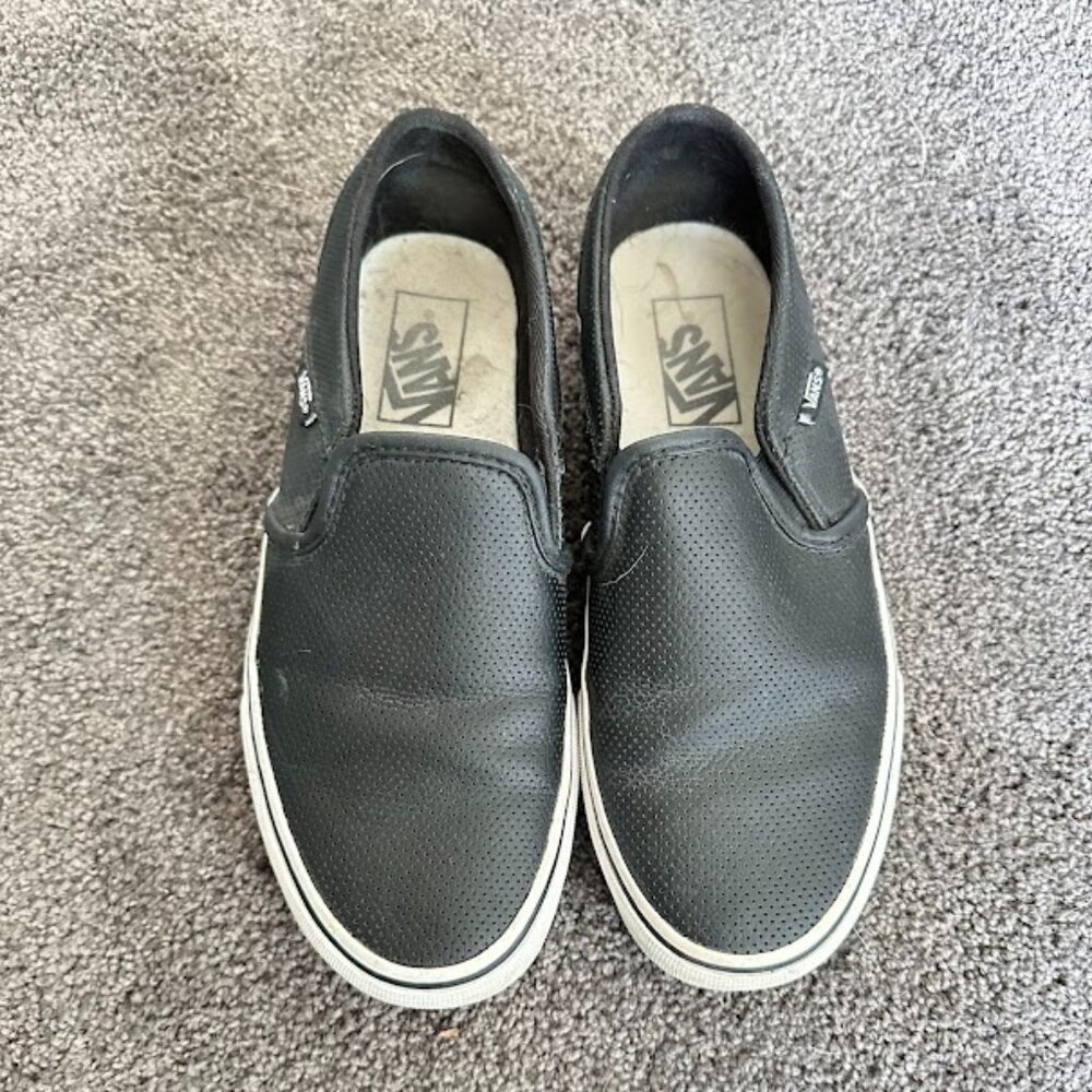Vans Classic Slip-On Perforated Leather Shoe - Womens 8